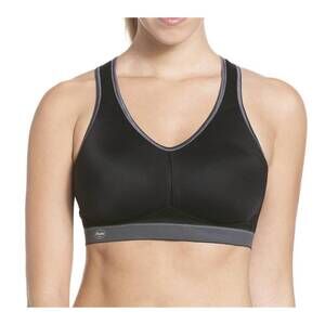 NEW ANITA t back power sport bra in black/anthracite